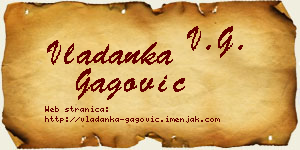 Vladanka Gagović vizit kartica